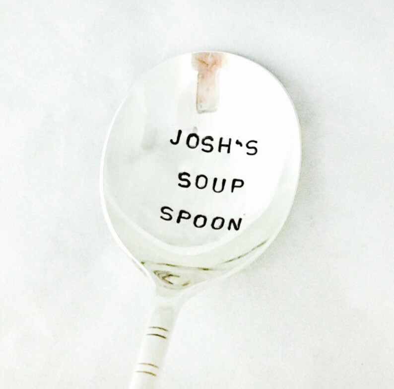 Personalized Soup Spoon Custom Stamped Spoon Soup Lover Gift Etsy