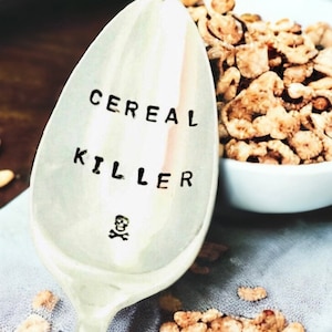 Cereal Killer Spoon, Stamped Cereal Spoon, Cereal Lover Gift