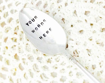 Customized Spoon With Your Own Words, Personalized Gift, Gift for Him, Gift for Her, Your Message on Spoon, Personalized Spoon