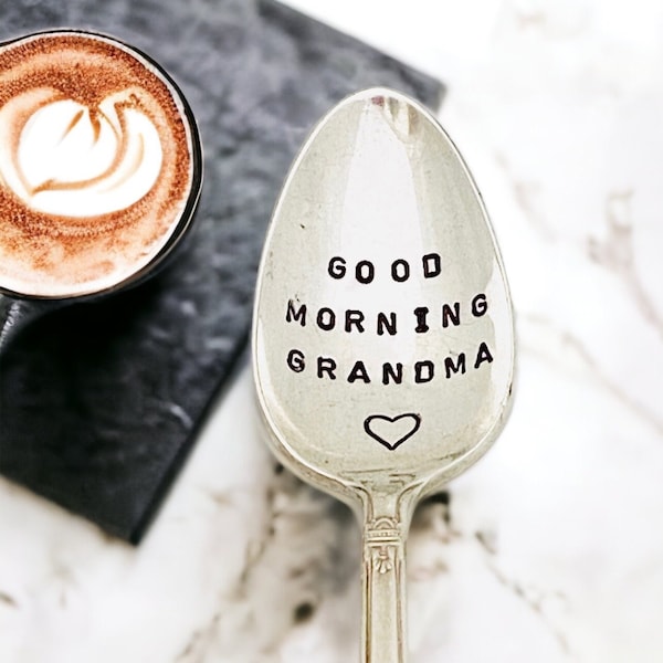 Good Morning Grandma, Gift for Grandma, Grandmas Coffee Spoon, Grandmas Tea Spoon