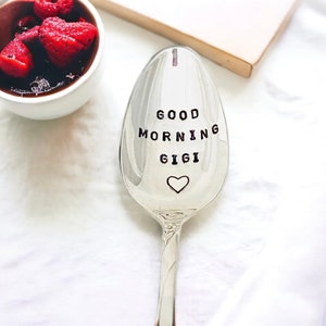 Good Morning Gigi, Gift for Gigi, Gigis Coffee Spoon, Gigis Tea Spoon