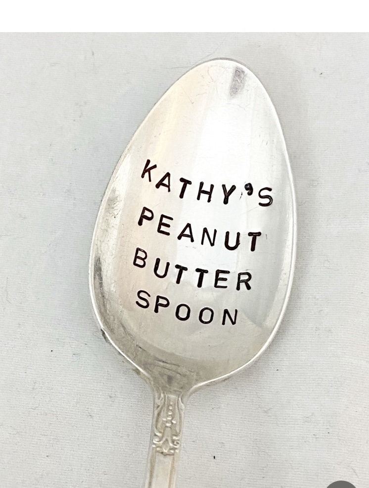 My Peanut Butter Spoon With Two Little Heart - Engraved Spoon Stainless  Steel Silverware Flatware Unique Birthday Easter Basket Gifts For Boy Girl  Mom