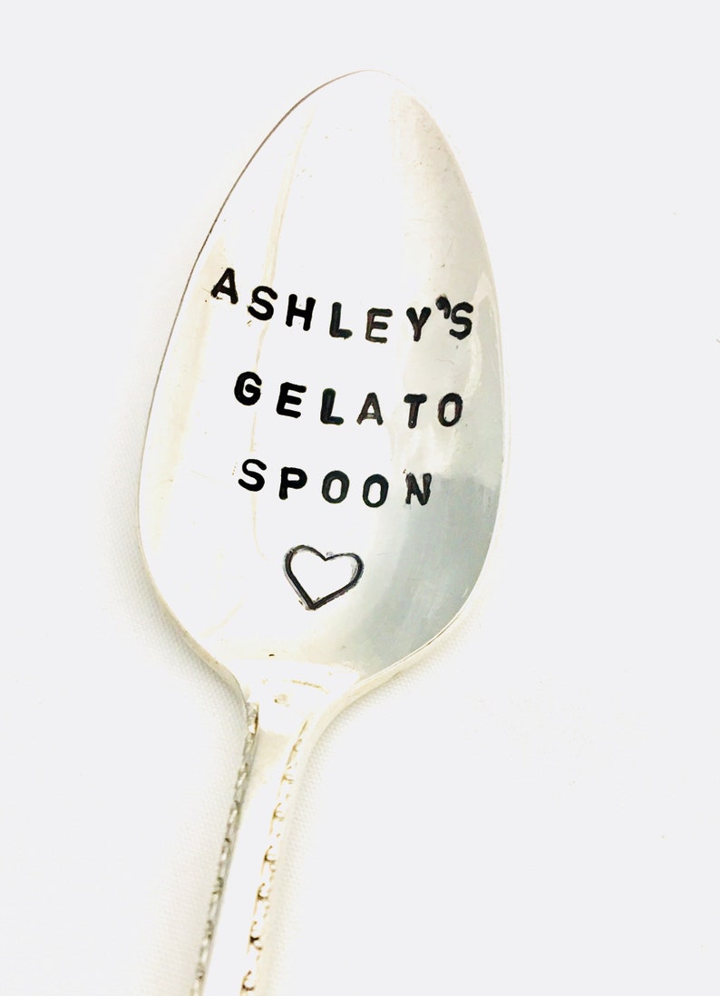 Gelato Personalized Spoon, Gelato Lover Gift, Foodie Gift image 2