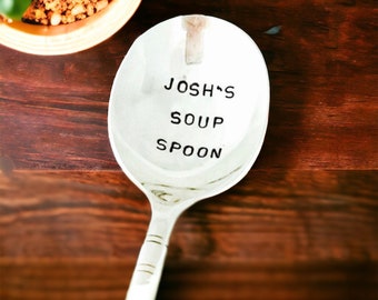 Personalized Soup Spoon, Custom Stamped Spoon, Soup Lover Gift