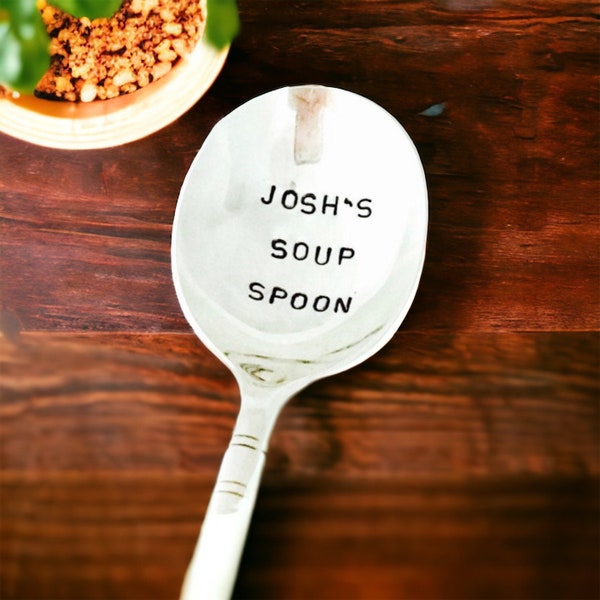 Personalized Soup Spoon, Custom Stamped Spoon, Soup Lover Gift