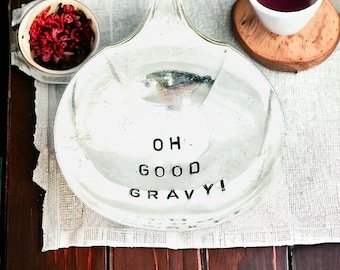 Oh Good Gravy Ladle, Thanksgiving Sauce Spoon, Christmas Server, Hostess Gift