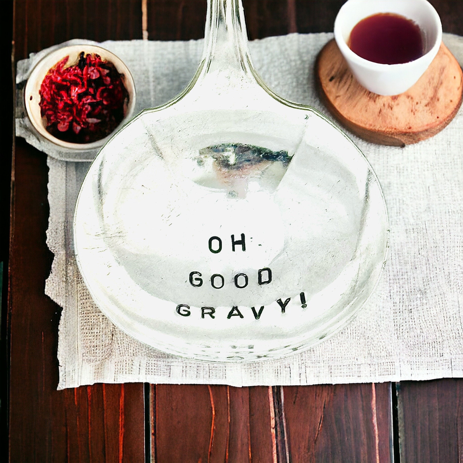 Oh Good Gravy Ladle, Thanksgiving Sauce Spoon, Christmas Server, Hostess Gift