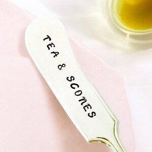 Tea & Scones Butter Knife, Jam Spreader, Hostess Gift, Tea Party Knife, English Tea Party