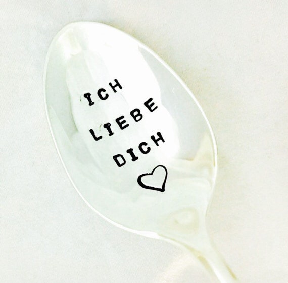 Ich Liebe Dich I Love You Spoon German I Love You Spoon Etsy