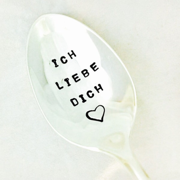 Ich Liebe Dich, I Love You Spoon, German I Love You Spoon, Valentines Gift, Gift for Her, Gift for Him