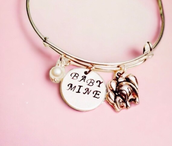 Baby Mine Bangle Dumbo Elephant Bracelet Gift for Her Gift for Daughter Etsy Canada