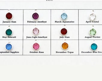 Add a Swarovski Crystal Birthstone Charm