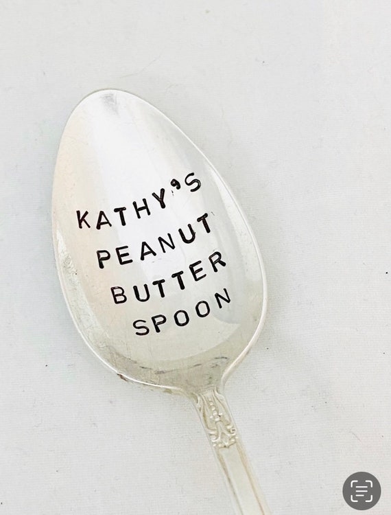 Personalized Peanut Butter Spoon, Peanut Butter Lover Gift, Your Name on  Peanut Butter Spoon, Stamped Vintage Peanut Butter Spoon