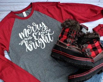 Merry and Bright Long Sleeve Christmas Shirt