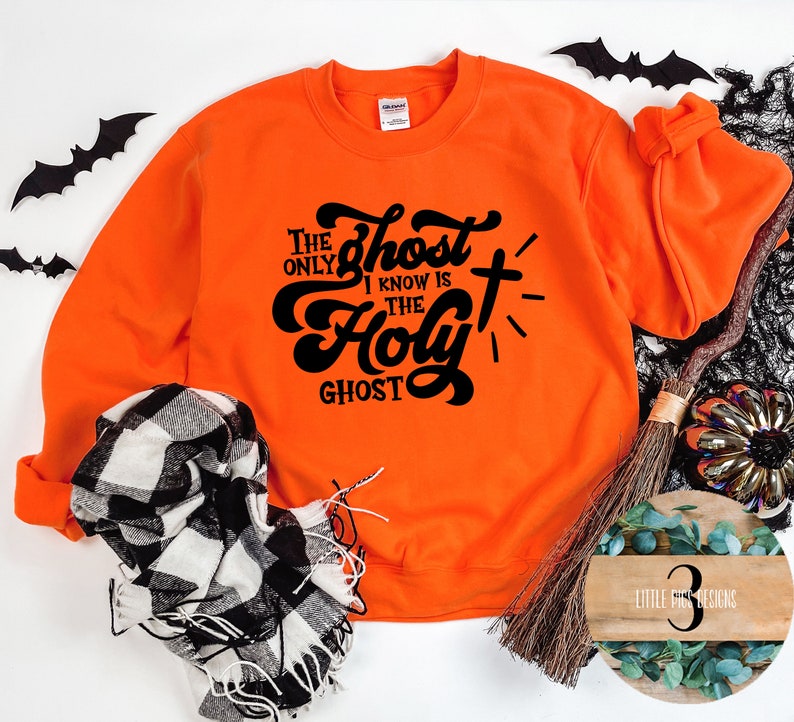 Christian Halloween Shirt Holy Ghost Sweatshirt Long or Short Etsy