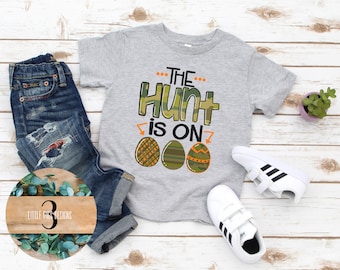 Boys The Hunt Is On Easter Shirt Infant Toddler Youth