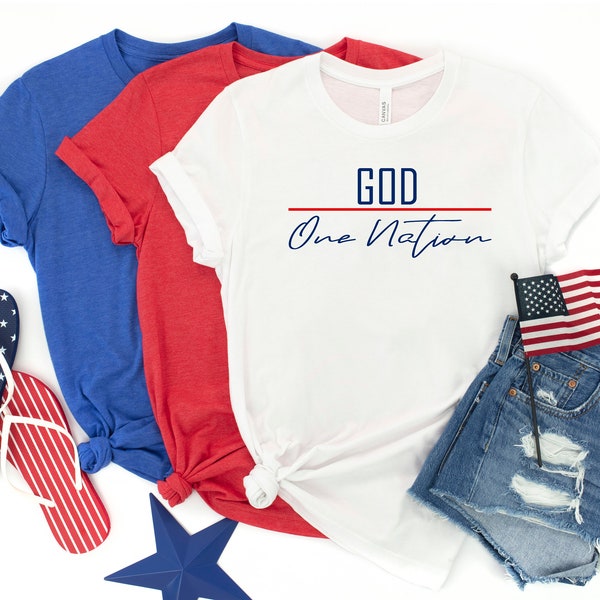 Women's One Nation Under God Shirt 4th of July