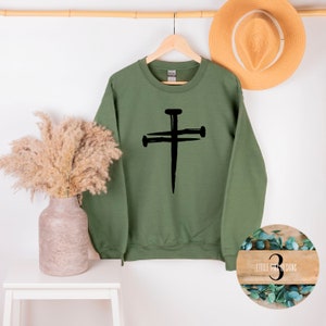 Nail Cross Christian Sweatshirt