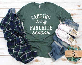 Adult Unisex Camping is my favorite season long sleeve or short sleeve shirt