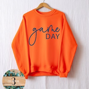 Orange and Blue Game Day Sweatshirt Long or Short Sleeve T-Shirt