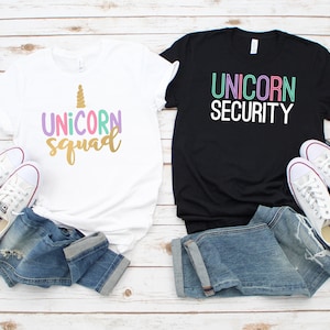 Youth Unicorn Shirts Set Family Unicorn Shirt image 1
