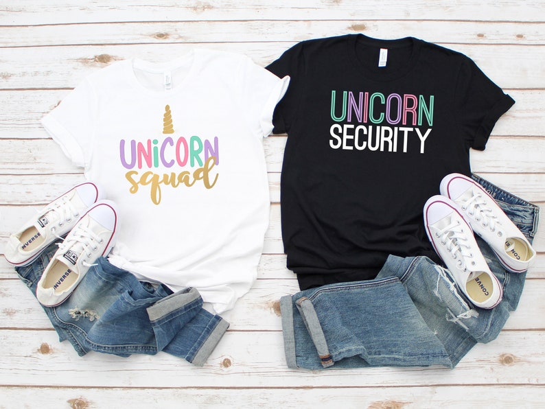 Youth Unicorn Shirts Set Family Unicorn Shirt image 1
