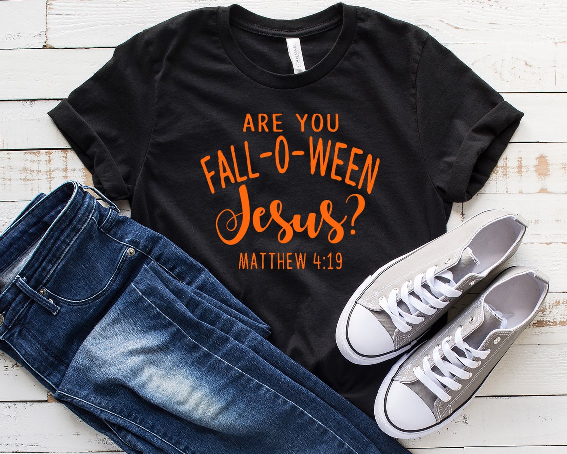 Christian Halloween Shirt Falloween Jesus Etsy