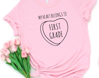 Personalized Teacher Valentine's Conversation Heart Shirt