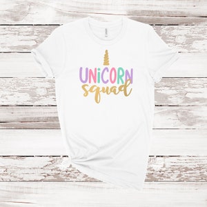 Youth Unicorn Shirts Set Family Unicorn Shirt Unicorn Squad