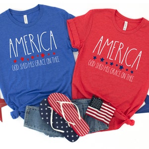 America God Shed His Grace on Thee 4th of July Shirt