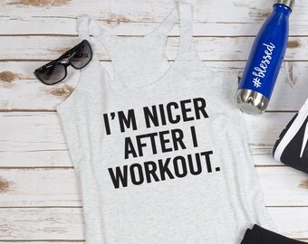 I'm Nicer After I Workout - 33.8 oz Water Bottle – Workout Humor