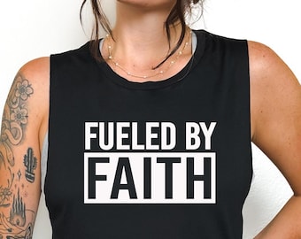 NEW! Workout Tank. Fueled by Faith. Christian Fitness. Fueled By Jesus. Fitness Tank. Inspiration. Love Jesus. Gym. Running Tank.