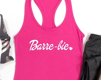 Workout Tank. Barre Halloween Shirt. Funny Barre. Barre-Bie. Exercise Shirt. Come On Let's Go Workout Shirt. Yoga Pilates