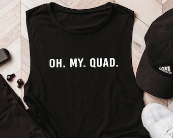 Workout Tank. Oh My Quad. 5AM Squad. Fitness Tank Gym Shirt Exercise Tank. Lifting. Running Tank