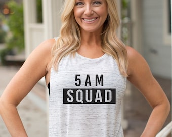NEW! Workout Tank. 5AM Squad. Five In The Morning Squad. Five Crew Spinbabe. Pilates. Fitness Tank Gym Shirt Exercise Tank. Tread.
