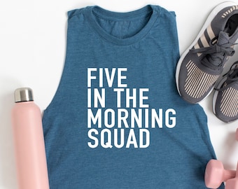 Workout Tank. Five In The Morning Squad Crop. Murph. Spinbabe. Pilates Fitness Tank. Gym Shirt Exercise Tank. Besties  Five Crew. 5AM Squad.