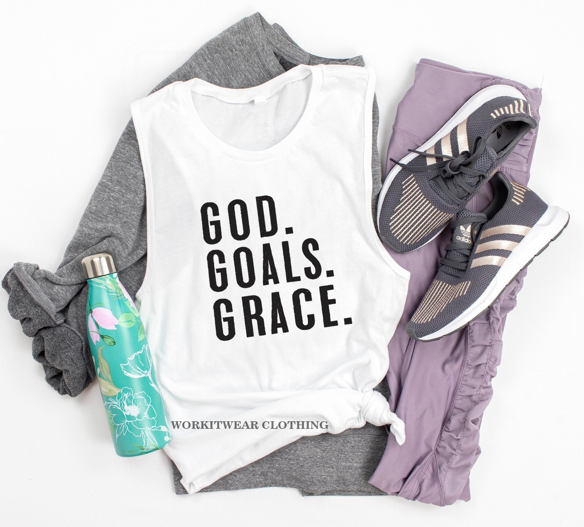 GOD GOALS GRACE. Motivation. Christian Shirt. Fueled By Jesus. | Etsy