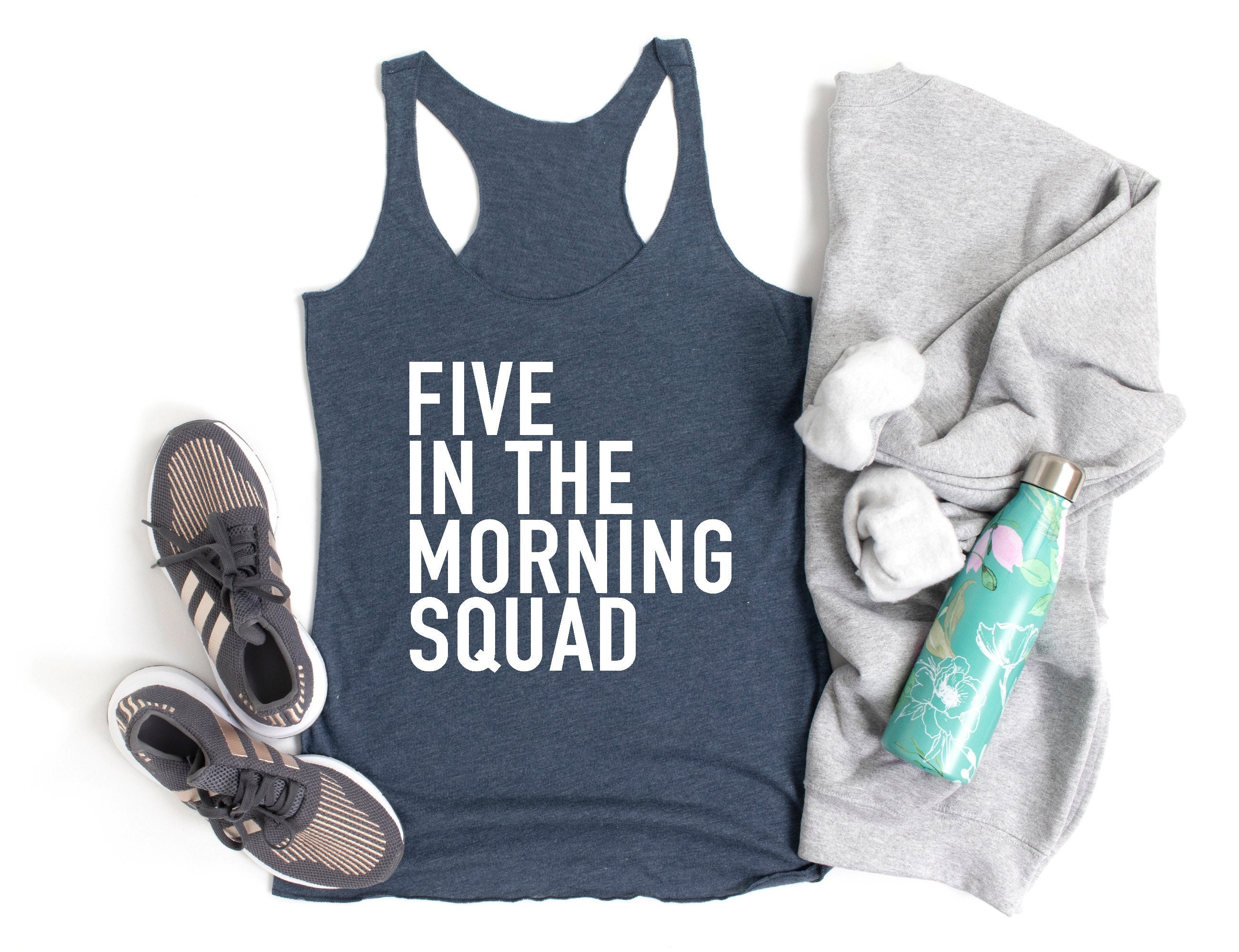 Five In The Morning Squad. Workout Tank. 5AM Crew. Yoga. Spinbabe. Pilates. Fitness Tank Gym Shirt Exercise Tank. Five Crew. Five Mafia.