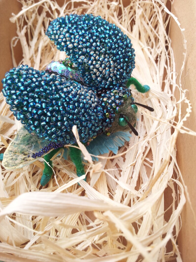 A hand crafted needle Felted Bug. Etsy