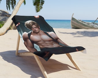 Leon Kennedy Resident Evil Beach Towel: Fitness Fandom Gift