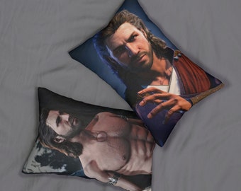 Gale Dekarios, Baldur's Gate 3, Lumbar Pillow, Gale Of Waterdeep, Wizard, Companion, Pillow, Shirtless Gale.