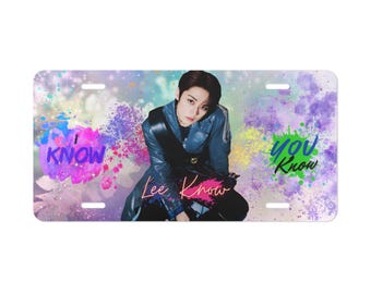 Lee Know Stray Kids Vanity License Plate: K-Pop Fan Gift