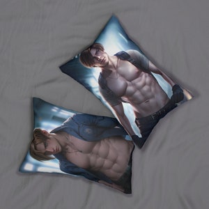Leon Kennedy, Resident Evil, Lumbar Pillow, Leon S. Kennedy, Pillow, Shirtless Leon