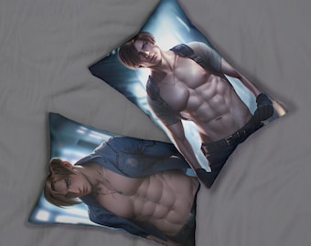 Leon Kennedy Resident Evil Lumbar Pillow: Double-Sided Gaming Decor