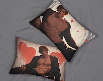 Leon Kennedy Valentine Pillow: Resident Evil RE4 Remake Lumbar Pillow