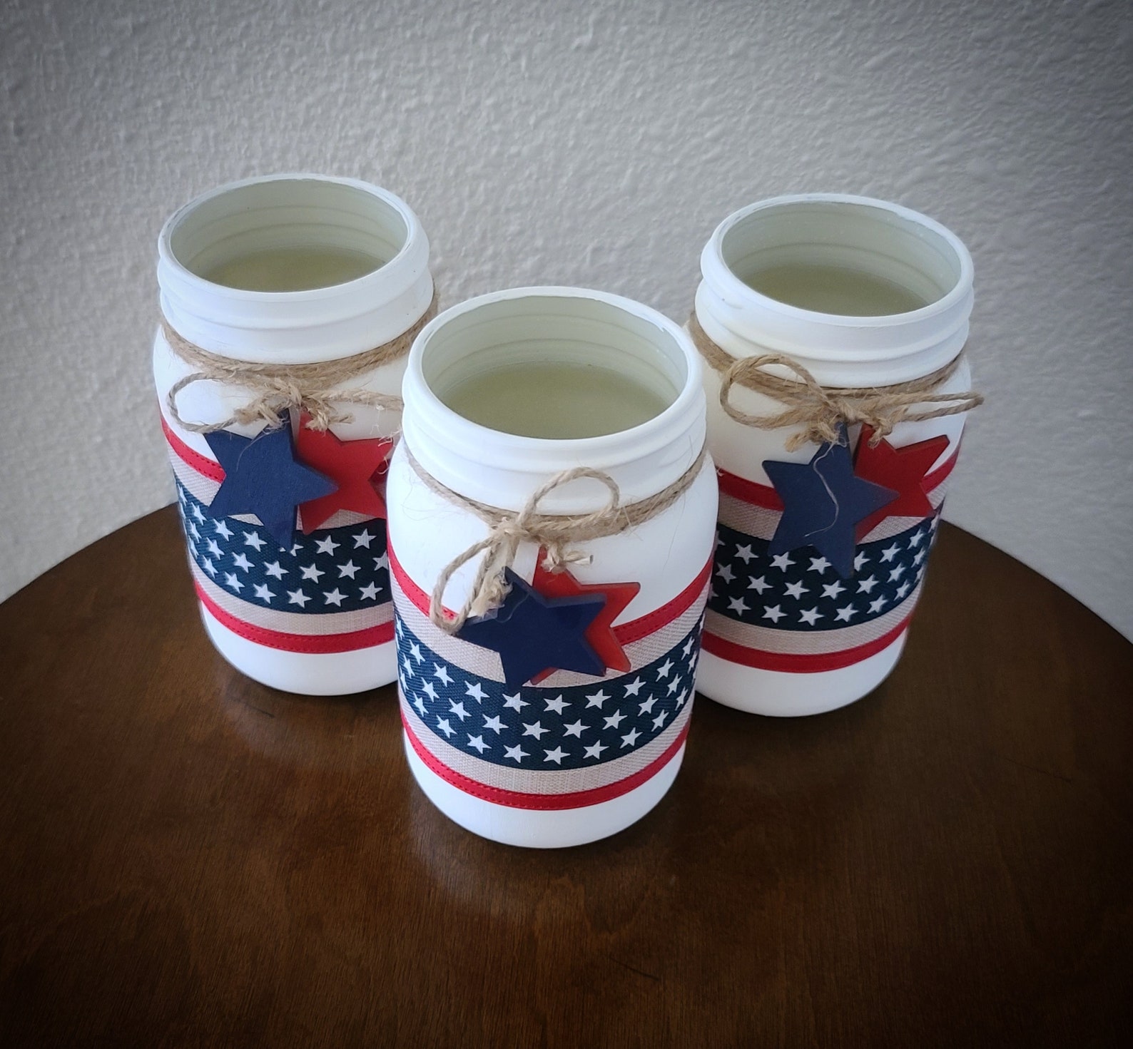 Patriotic Mason Jar Silverware Holders Etsy
