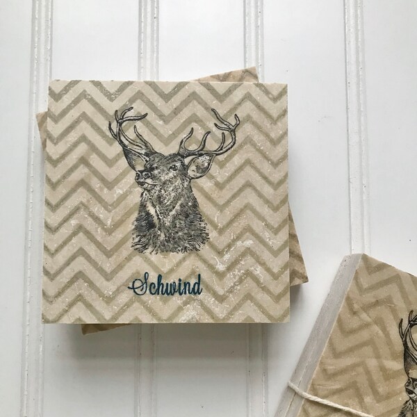 Deer Coasters, Personalized Deer Gift, Outdoorsman gift, Outdoorsman Coasters, Deer head coasters