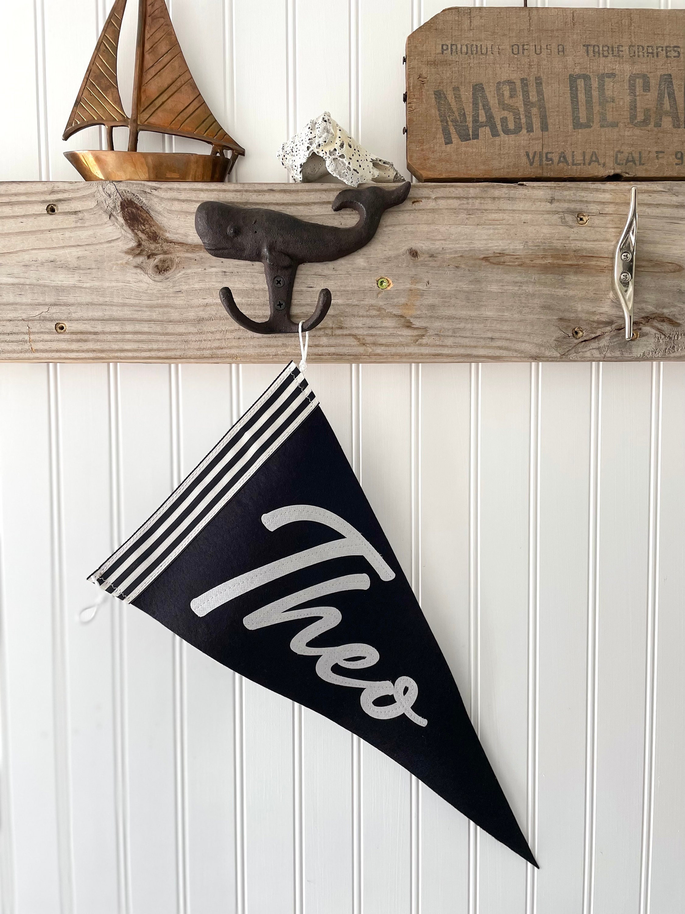 Personalized mini pennant, Felt pennant flag, Custom Name Pennant, Kid’s Room Decor