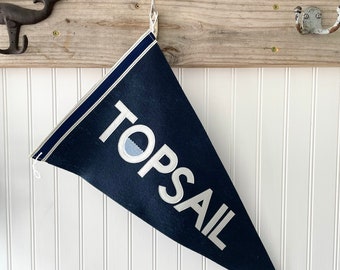 Custom Lake House Pennant: Personalized Felt Hometown Flag