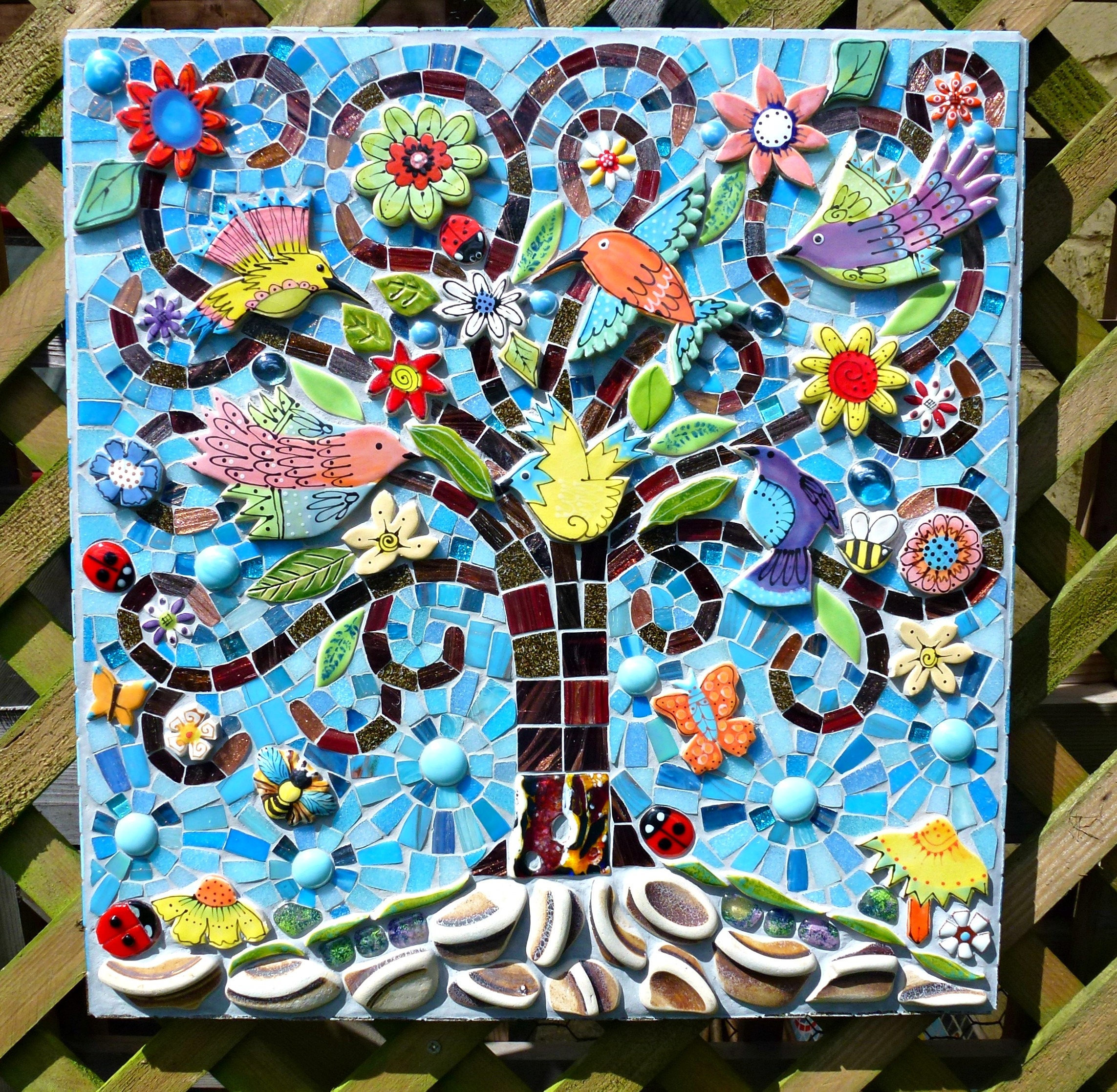 Soldtree of Life Mosaic Mosaic Wall Art Garden Wall Art Etsy UK